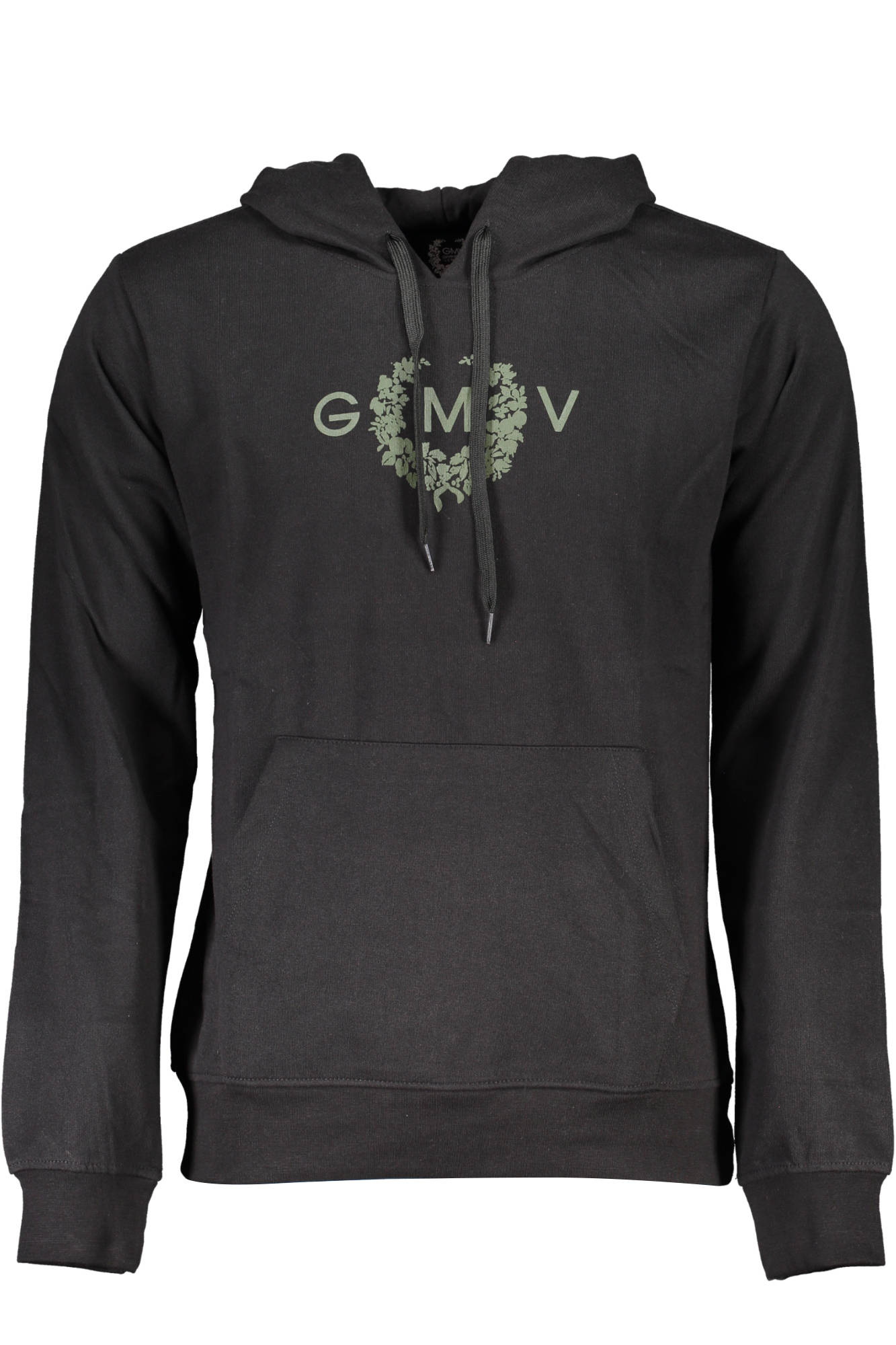 GIAN MARCO VENTURI MEN'S BLACK ZIP-LESS SWEATSHIRT-0