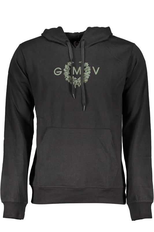 GIAN MARCO VENTURI MEN'S BLACK ZIP-LESS SWEATSHIRT-0