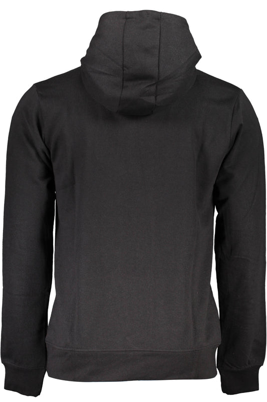 GIAN MARCO VENTURI MEN'S BLACK ZIP-LESS SWEATSHIRT-1