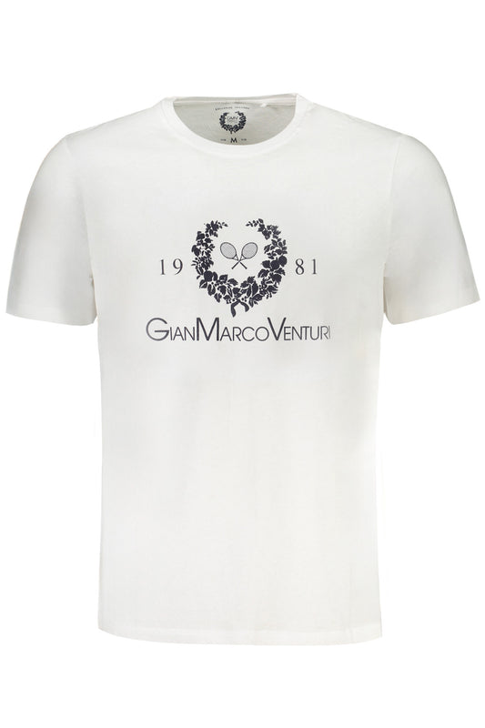 GIAN MARCO VENTURI MEN'S SHORT SLEEVED T-SHIRT WHITE-0