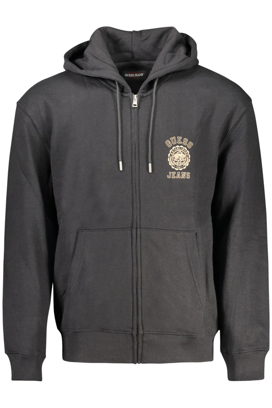 GUESS JEANS MEN'S ZIP-UP SWEATSHIRT BLACK-0