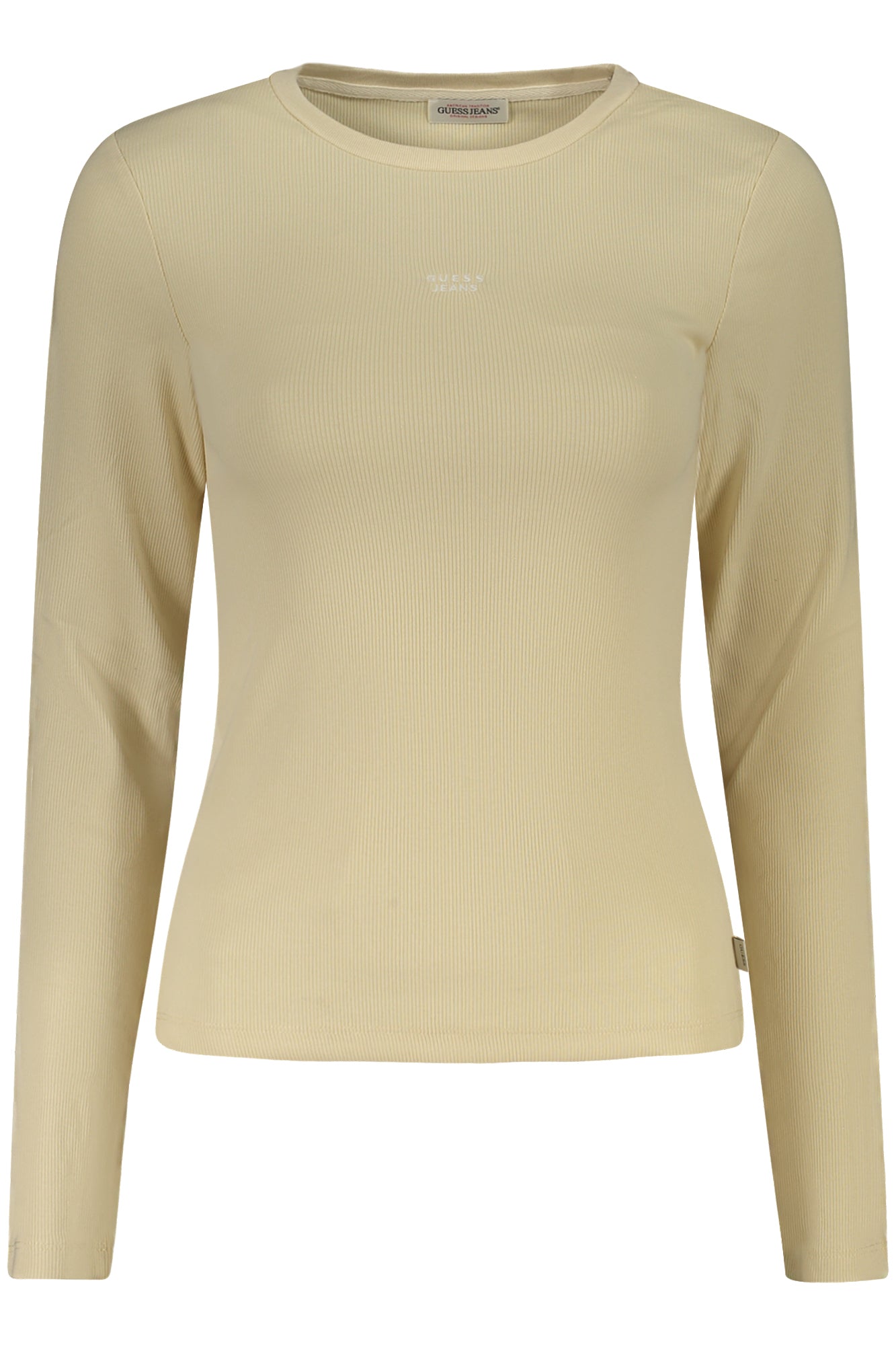 GUESS JEANS BEIGE WOMEN'S LONG SLEEVE T-SHIRT-0