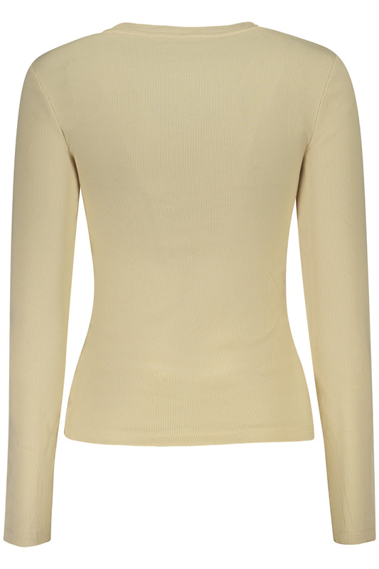 GUESS JEANS BEIGE WOMEN'S LONG SLEEVE T-SHIRT-1
