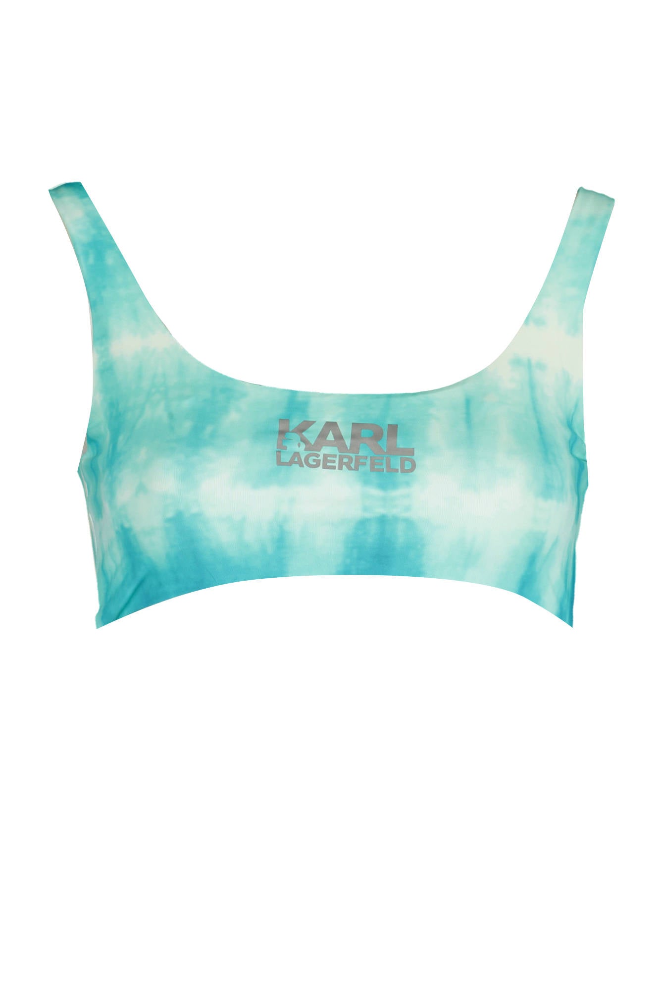 KARL LAGERFELD BEACHWEAR TOP WOMEN'S SWIMSUIT BLUE-0