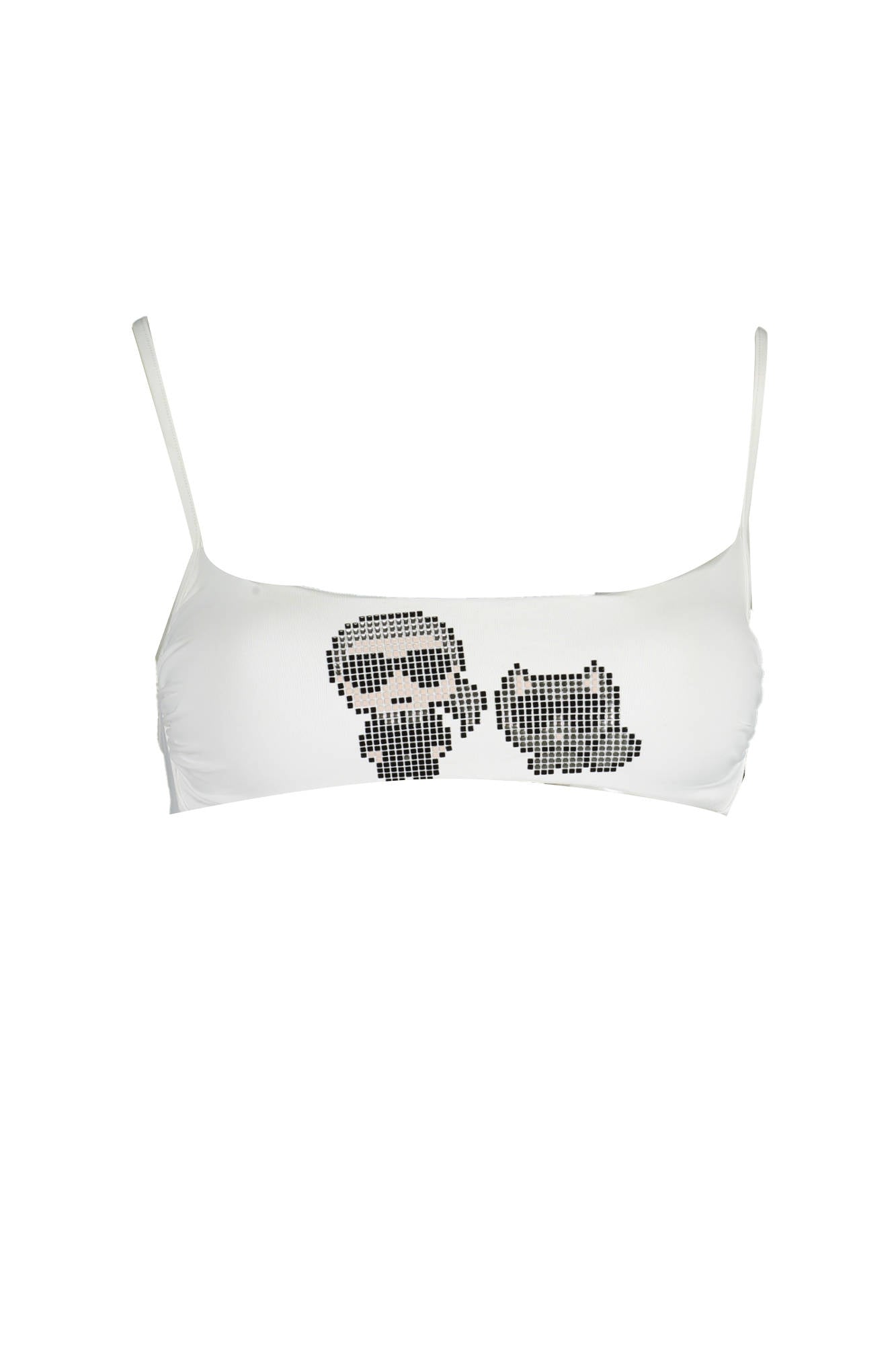 KARL LAGERFELD BEACHWEAR SWIMSUIT TOP WOMEN WHITE-0