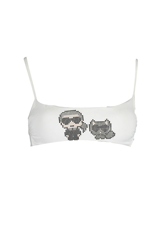KARL LAGERFELD BEACHWEAR SWIMSUIT TOP WOMEN WHITE-0