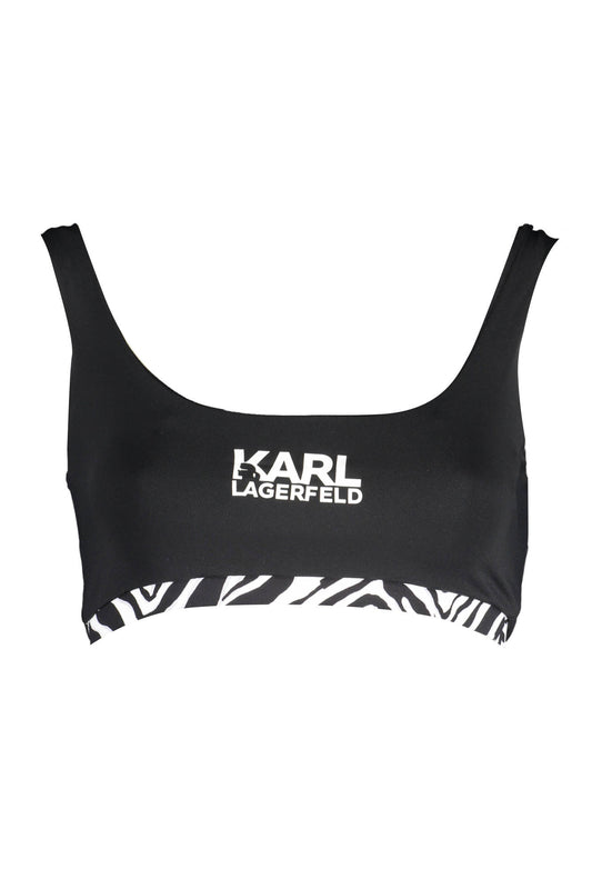 KARL LAGERFELD BEACHWEAR SWIMSUIT TOP WOMEN BLACK-0