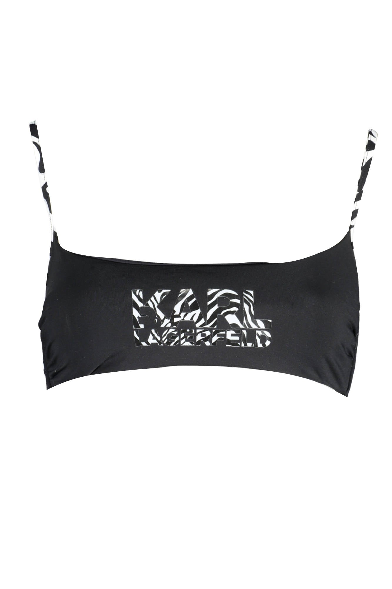 KARL LAGERFELD BEACHWEAR TOP WOMEN'S COSTUME BLACK-0