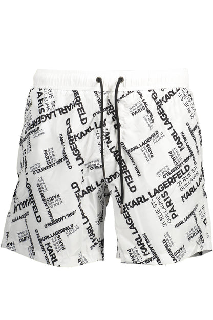 KARL LAGERFELD BEACHWEAR SWIMSUIT BOTTOM MEN WHITE-0