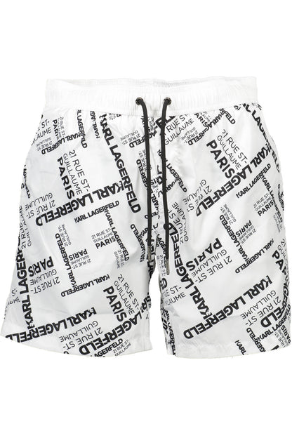 KARL LAGERFELD BEACHWEAR SWIMSUIT BOTTOM MEN WHITE-0