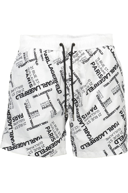 KARL LAGERFELD BEACHWEAR SWIMSUIT BOTTOM MEN WHITE-0