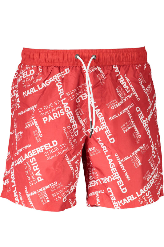 KARL LAGERFELD BEACHWEAR SWIMSUIT MEN'S BOTTOM RED-0