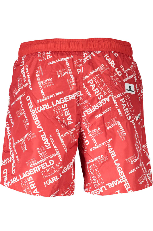 KARL LAGERFELD BEACHWEAR SWIMSUIT MEN'S BOTTOM RED-1