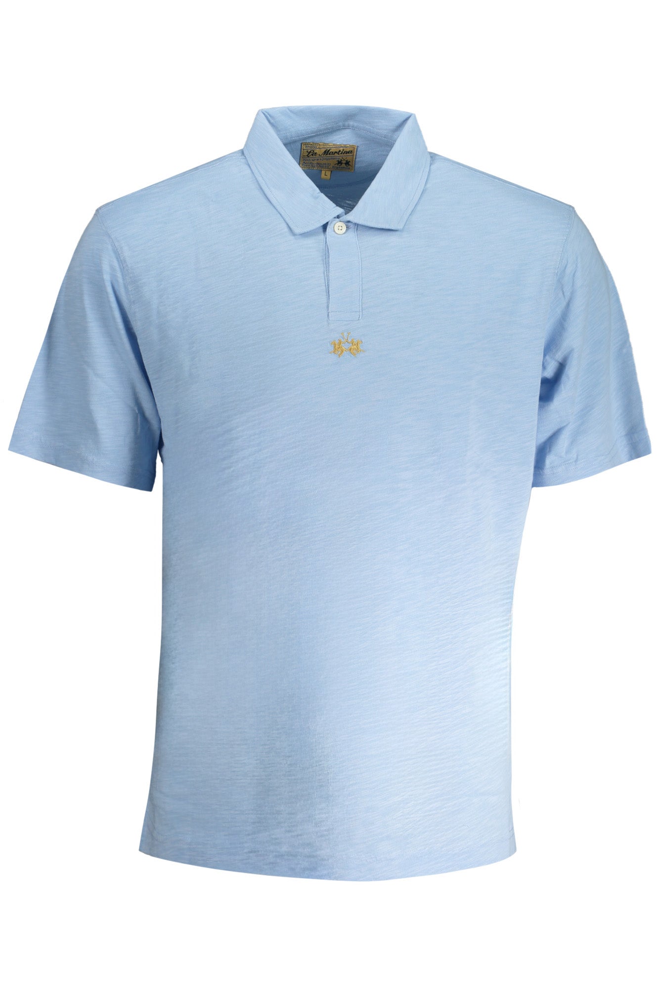 LA MARTINA MEN'S BLUE SHORT SLEEVED POLO SHIRT-0