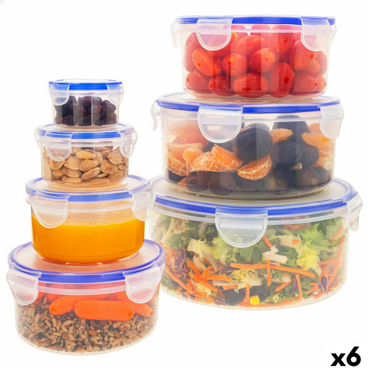 Set of Stackable Hermetically-sealed Kitchen Containers Max Home 23 x 11 x 23 cm 6 Units-0