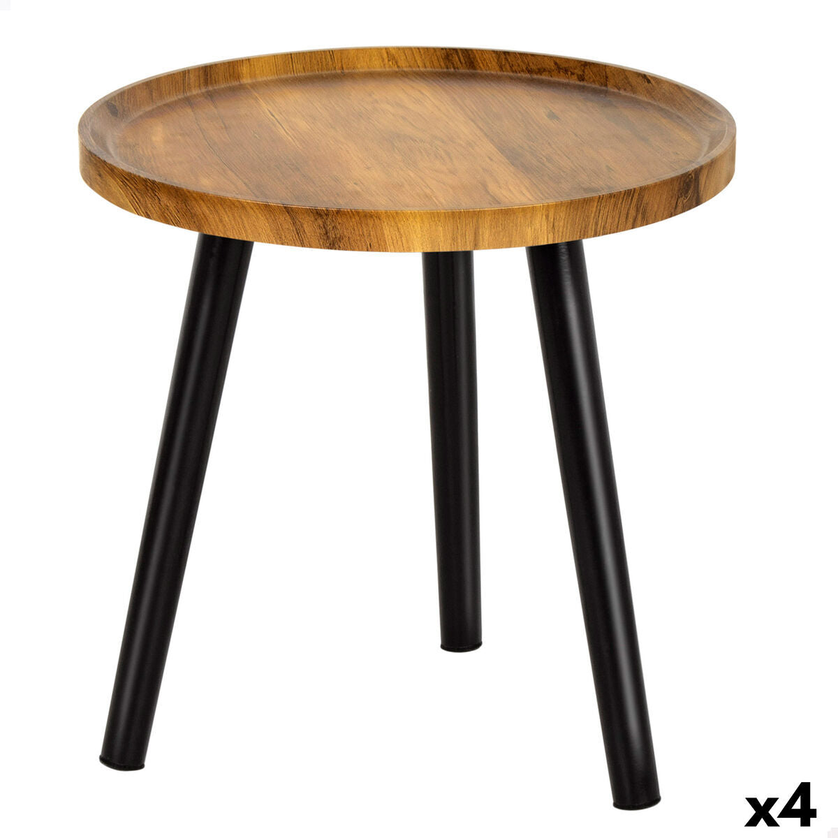 Side table Max Home Black 38 x 37 x 38 cm (4 Units)-0