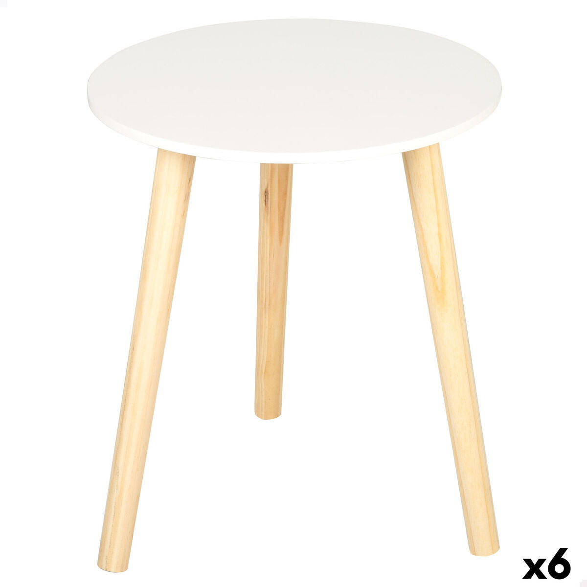 Side table Max Home White 35 x 40 x 35 cm (6 Units)-0