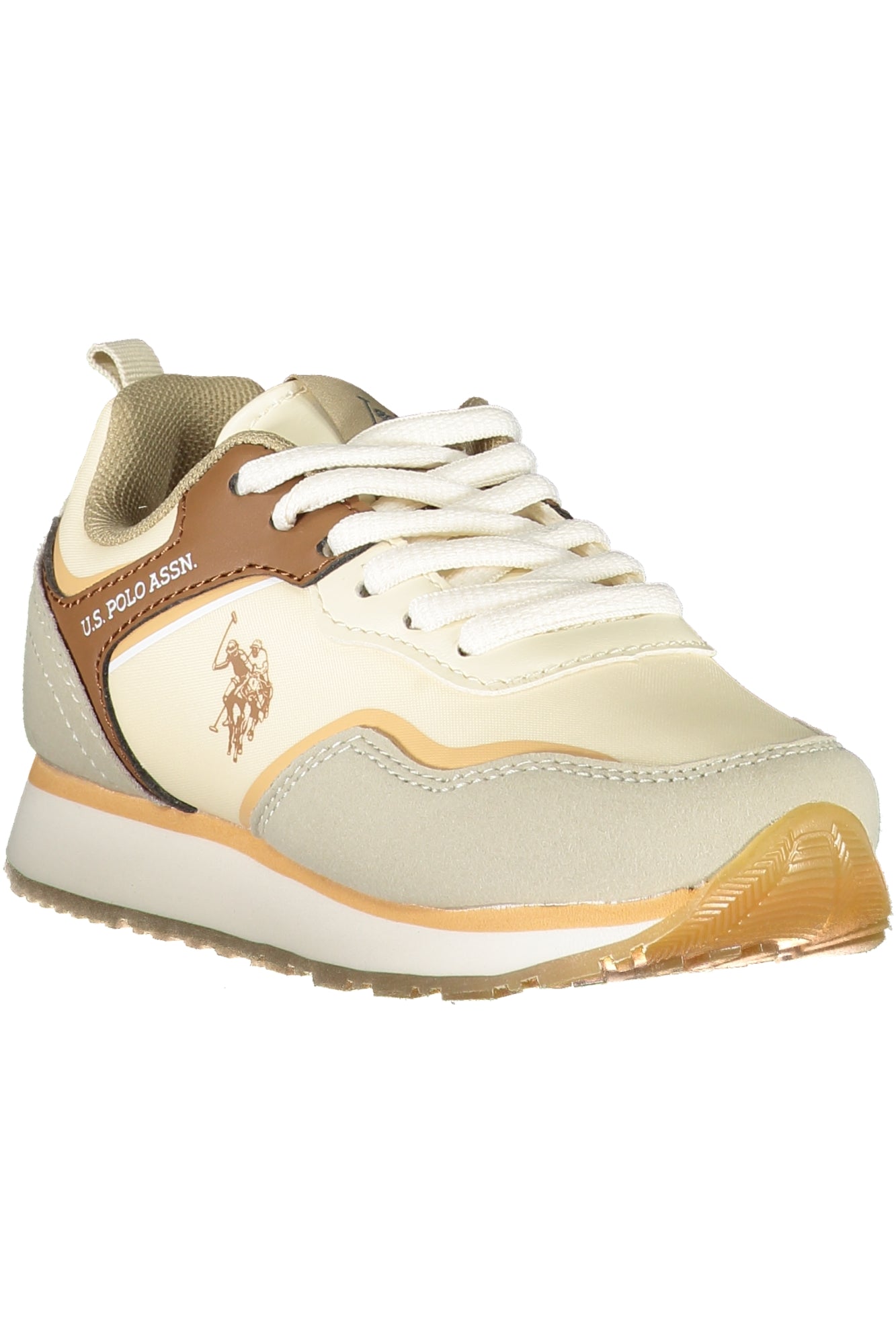 US POLO ASSN. BEIGE CHILDREN'S SPORTS SHOES-1