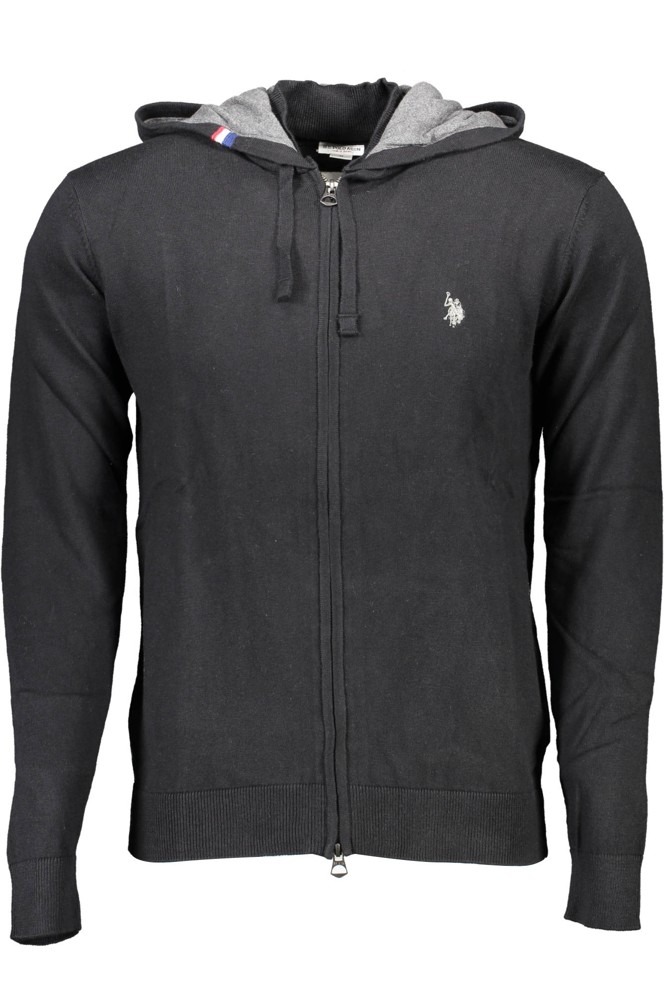 US POLO CARDIGAN MEN BLACK-0