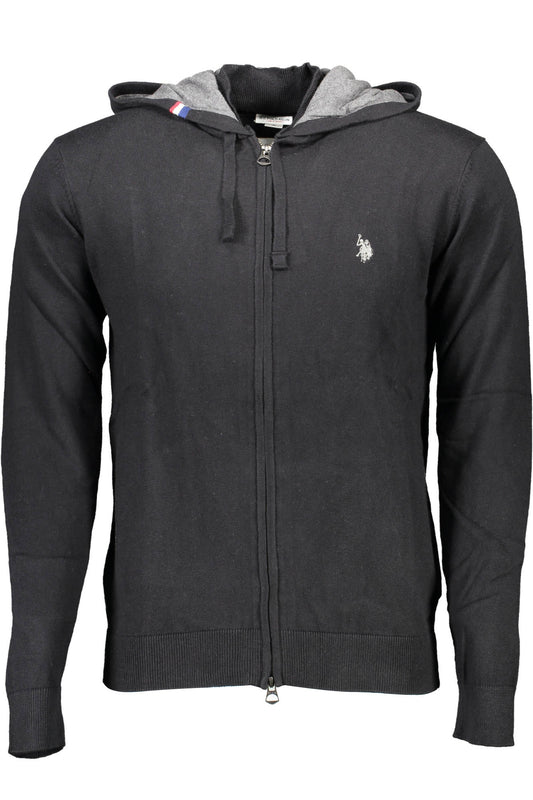 US POLO CARDIGAN MEN BLACK-0