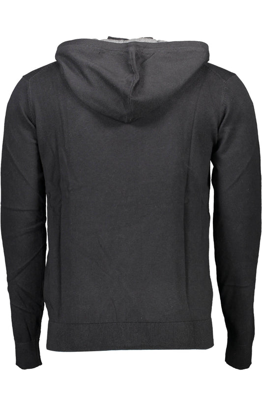 US POLO CARDIGAN MEN BLACK-1